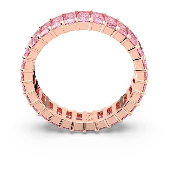 Anillo Matrix con corte baguette, rosa, chapado en tono oro rosa Anillo Matrix con corte baguette, rosa, chapado en tono oro rosa