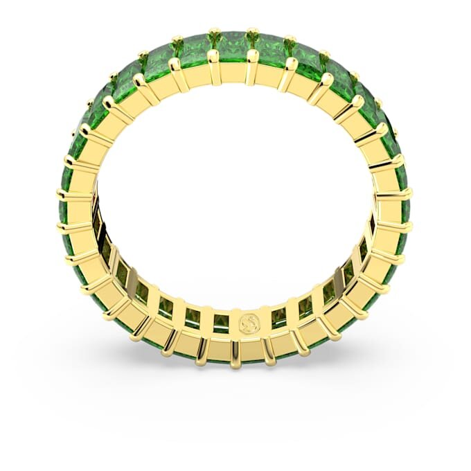 Anillo Matrix con corte baguette, verde, chapado en tono dorado Anillo Matrix con corte baguette, verde, chapado en tono dorado