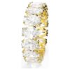 Anillo Matrix de corte ovalado, blanco, chapado en tono dorado