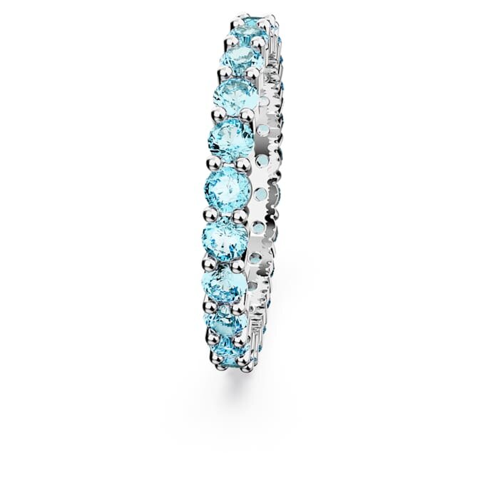 Anillo Matrix de corte redondo, azul, chapado en rodio Anillo Matrix de corte redondo, azul, chapado en rodio