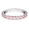 Anillo Matrix de corte redondo, rosa, chapado en rodio Anillo Matrix de corte redondo, rosa, chapado en rodio