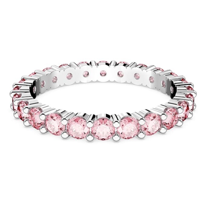 Anillo Matrix de corte redondo, rosa, chapado en rodio Anillo Matrix de corte redondo, rosa, chapado en rodio