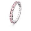 Anillo Matrix de corte redondo, rosa, chapado en rodio Anillo Matrix de corte redondo, rosa, chapado en rodio