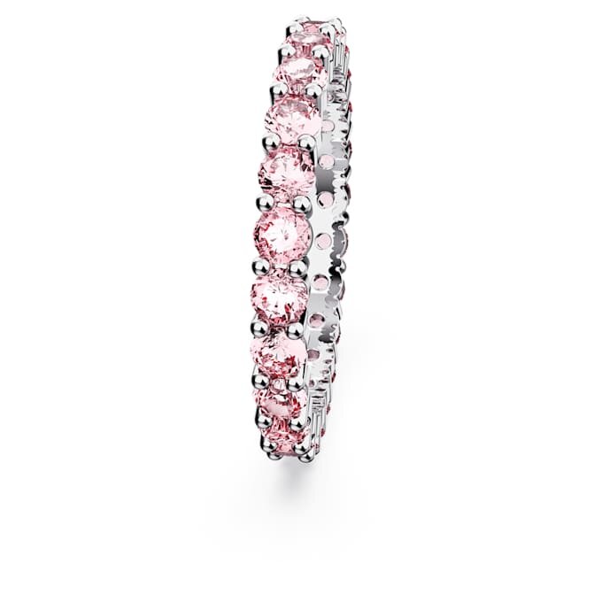 Anillo Matrix de corte redondo, rosa, chapado en rodio Anillo Matrix de corte redondo, rosa, chapado en rodio