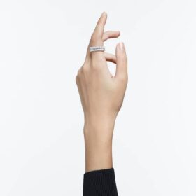 Anillo Matrix Vittore con corte baguette, blanco, chapado en rodio Anillo Matrix Vittore con corte baguette, blanco, chapado en rodio
