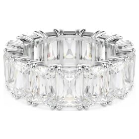 Anillo Matrix Vittore con corte baguette, blanco, chapado en rodio Anillo Matrix Vittore con corte baguette, blanco, chapado en rodio