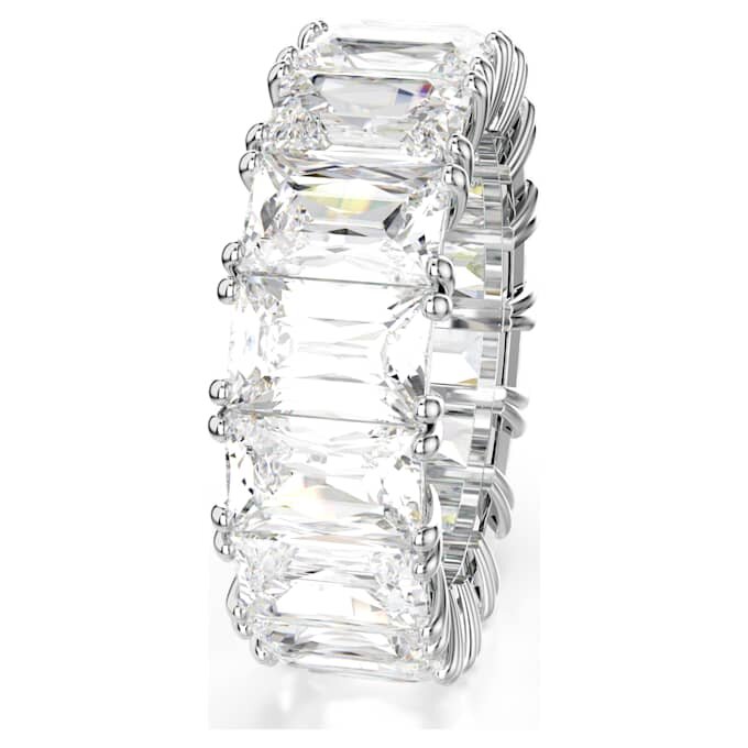 Anillo Matrix Vittore con corte baguette, blanco, chapado en rodio Anillo Matrix Vittore con corte baguette, blanco, chapado en rodio