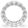 Anillo Matrix Vittore con corte baguette, blanco, chapado en rodio Anillo Matrix Vittore con corte baguette, blanco, chapado en rodio