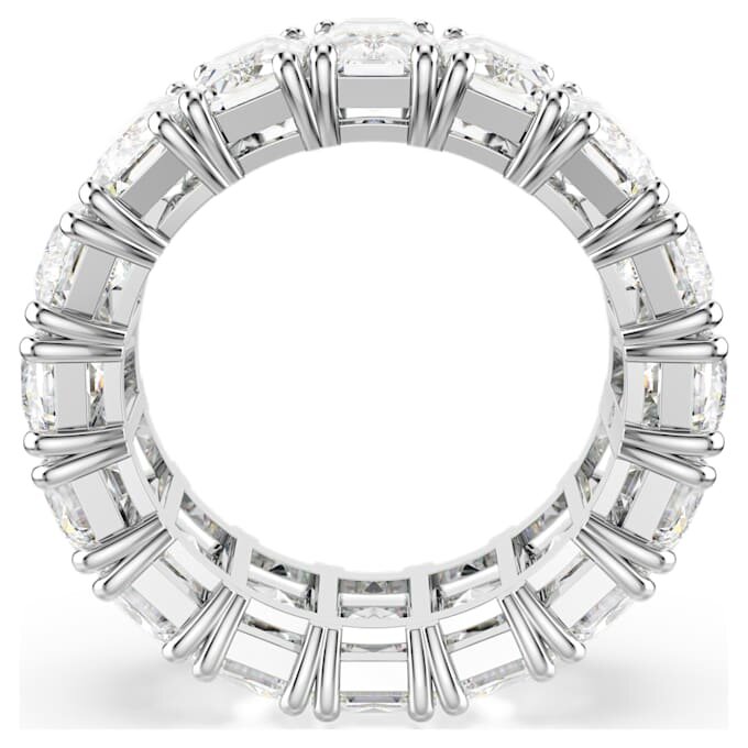 Anillo Matrix Vittore con corte baguette, blanco, chapado en rodio Anillo Matrix Vittore con corte baguette, blanco, chapado en rodio