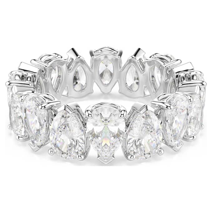 Anillo Matrix Vittore con corte en pera, blanco, acabado en tono plateado Anillo Matrix Vittore con corte en pera, blanco, acabado en tono plateado