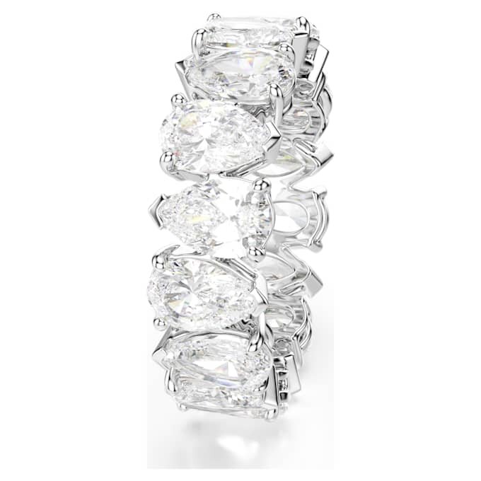 Anillo Matrix Vittore con corte en pera, blanco, acabado en tono plateado Anillo Matrix Vittore con corte en pera, blanco, acabado en tono plateado