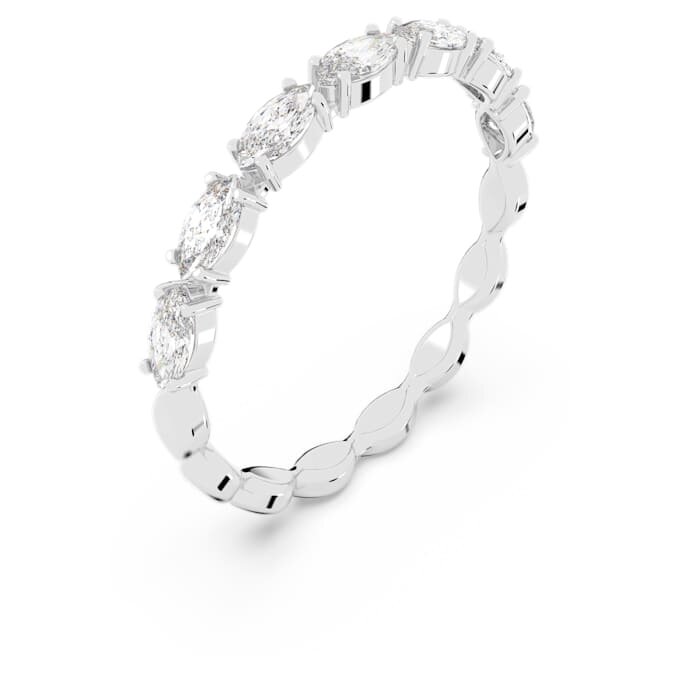 Anillo Matrix Vittore con corte marquesa, blanco, chapado en rodio Anillo Matrix Vittore con corte marquesa, blanco, chapado en rodio
