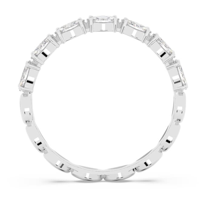 Anillo Matrix Vittore con corte marquesa, blanco, chapado en rodio Anillo Matrix Vittore con corte marquesa, blanco, chapado en rodio
