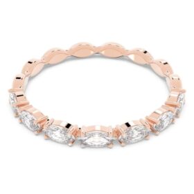 Anillo Matrix Vittore con corte marquesa, blanco, chapado en tono oro rosa Anillo Matrix Vittore con corte marquesa, blanco, chapado en tono oro rosa