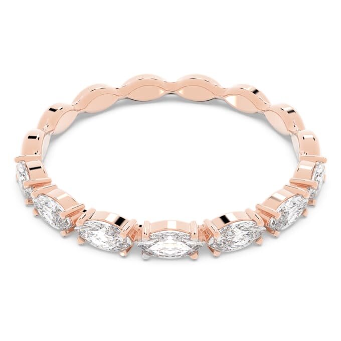 Anillo Matrix Vittore con corte marquesa, blanco, chapado en tono oro rosa Anillo Matrix Vittore con corte marquesa, blanco, chapado en tono oro rosa