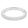 Anillo Matrix Vittore, corte redondo, blanco, acabado plateado Anillo Matrix Vittore, corte redondo, blanco, acabado plateado