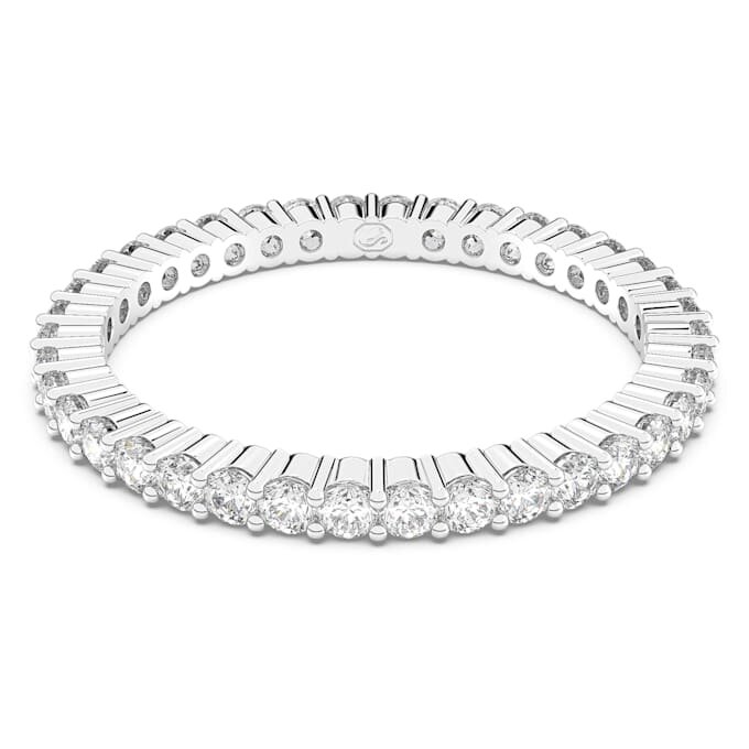 Anillo Matrix Vittore, corte redondo, blanco, acabado plateado Anillo Matrix Vittore, corte redondo, blanco, acabado plateado