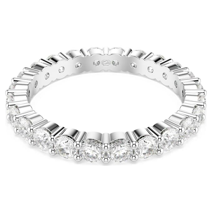 Anillo Matrix Vittore, corte redondo, blanco, acabado plateado Anillo Matrix Vittore, corte redondo, blanco, acabado plateado