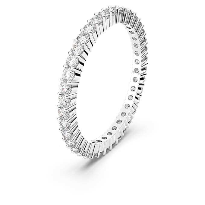 Anillo Matrix Vittore, corte redondo, blanco, acabado plateado Anillo Matrix Vittore, corte redondo, blanco, acabado plateado