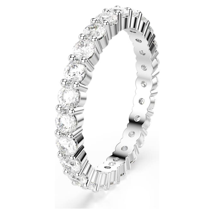 Anillo Matrix Vittore, corte redondo, blanco, acabado plateado Anillo Matrix Vittore, corte redondo, blanco, acabado plateado
