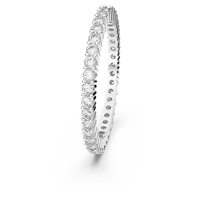Anillo Matrix Vittore, corte redondo, blanco, acabado plateado Anillo Matrix Vittore, corte redondo, blanco, acabado plateado
