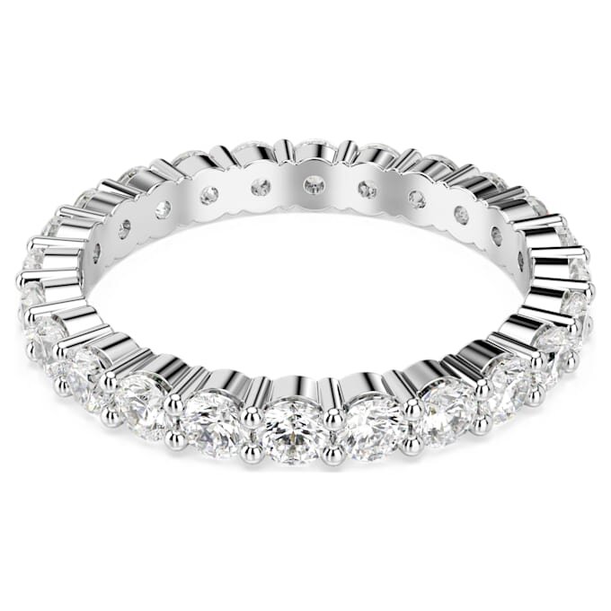 Anillo Matrix Vittore, corte redondo, blanco, acabado plateado Anillo Matrix Vittore, corte redondo, blanco, acabado plateado