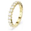 Anillo Matrix Vittore de corte redondo, blanco, chapado en tono dorado Anillo Matrix Vittore de corte redondo, blanco, chapado en tono dorado