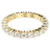 Anillo Matrix Vittore de corte redondo, blanco, chapado en tono dorado Anillo Matrix Vittore de corte redondo, blanco, chapado en tono dorado