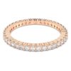 Anillo Matrix Vittore de corte redondo, blanco, chapado en tono oro rosa Anillo Matrix Vittore de corte redondo, blanco, chapado en tono oro rosa