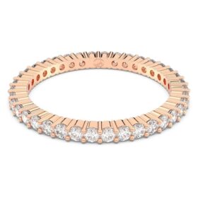 Anillo Matrix Vittore de corte redondo, blanco, chapado en tono oro rosa Anillo Matrix Vittore de corte redondo, blanco, chapado en tono oro rosa