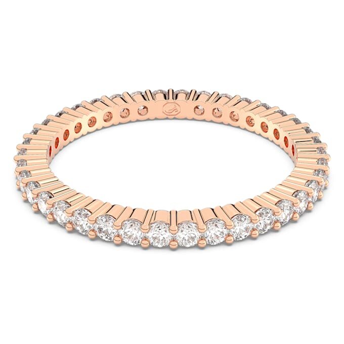 Anillo Matrix Vittore de corte redondo, blanco, chapado en tono oro rosa Anillo Matrix Vittore de corte redondo, blanco, chapado en tono oro rosa