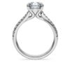 Anillo solitario Eternity con diamantes cultivados en laboratorio, 2,25 Ct en total, forma redonda, oro blanco de 14K