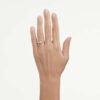 Anillo solitario Eternity con diamantes cultivados en laboratorio de 0,25 quilates en total, forma redonda, plata esterlina