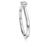 Anillo solitario Eternity con diamantes cultivados en laboratorio de 0,25 quilates en total, forma redonda, plata esterlina