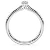 Anillo solitario Eternity con diamantes cultivados en laboratorio de 0,25 quilates en total, forma redonda, plata esterlina