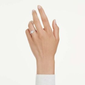 Anillo solitario Eternity con diamantes cultivados en laboratorio de 0,5 ct en total, forma de corazón, plata esterlina Anillo solitario Eternity con diamantes cultivados en laboratorio de 0,5 ct en total, forma de corazón, plata esterlina