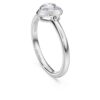 Anillo solitario Eternity con diamantes cultivados en laboratorio de 0,5 ct en total, forma de corazón, plata esterlina