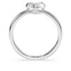 Anillo solitario Eternity con diamantes cultivados en laboratorio de 0,5 ct en total, forma de corazón, plata esterlina