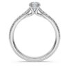 Anillo solitario Eternity con diamantes cultivados en laboratorio de 0,7 ct en total, forma redonda, oro blanco de 14K