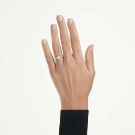 Anillo solitario Eternity con diamantes cultivados en laboratorio de 1,2 Ct en total, forma redonda, oro blanco de 14K Anillo solitario Eternity con diamantes cultivados en laboratorio de 1,2 Ct en total, forma redonda, oro blanco de 14K