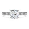 Anillo solitario Eternity con diamantes cultivados en laboratorio de 1,2 Ct en total, forma redonda, oro blanco de 14K Anillo solitario Eternity con diamantes cultivados en laboratorio de 1,2 Ct en total, forma redonda, oro blanco de 14K