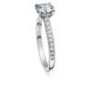 Anillo solitario Eternity con diamantes cultivados en laboratorio de 1,2 Ct en total, forma redonda, oro blanco de 14K Anillo solitario Eternity con diamantes cultivados en laboratorio de 1,2 Ct en total, forma redonda, oro blanco de 14K