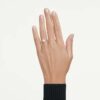 Anillo solitario Eternity con diamantes cultivados en laboratorio de 1,2 quilates en total, forma redonda, oro amarillo de 14K