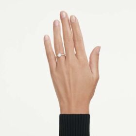 Anillo solitario Eternity con diamantes cultivados en laboratorio de 1,2 quilates en total, forma redonda, oro amarillo de 14K Anillo solitario Eternity con diamantes cultivados en laboratorio de 1,2 quilates en total, forma redonda, oro amarillo de 14K