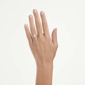 Anillo solitario Eternity con diamantes cultivados en laboratorio de 1 Ct Tw, forma de pera, oro blanco de 14K Anillo solitario Eternity con diamantes cultivados en laboratorio de 1 Ct Tw, forma de pera, oro blanco de 14K