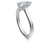 Anillo solitario Eternity con diamantes cultivados en laboratorio de 1 Ct Tw, forma de pera, oro blanco de 14K