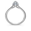 Anillo solitario Eternity con diamantes cultivados en laboratorio de 1 Ct Tw, forma de pera, oro blanco de 14K