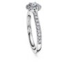 Anillo solitario Eternity Halo con diamantes cultivados en laboratorio de 0,45 ct en total, forma redonda, plata esterlina Anillo solitario Eternity Halo con diamantes cultivados en laboratorio de 0,45 ct en total, forma redonda, plata esterlina