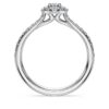 Anillo solitario Eternity Halo con diamantes cultivados en laboratorio de 0,45 ct en total, forma redonda, plata esterlina Anillo solitario Eternity Halo con diamantes cultivados en laboratorio de 0,45 ct en total, forma redonda, plata esterlina