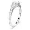 Anillo Stilla Attract de corte redondo, blanco, acabado plateado Anillo Stilla Attract de corte redondo, blanco, acabado plateado